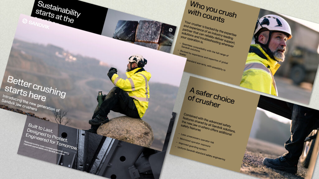 Image of some slides from the Jaw crusher ppt presentation